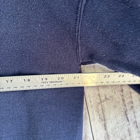 Vintage Stressed Out Embroidered Navy Blue Crewneck Sweater large - Picture 5 of 6